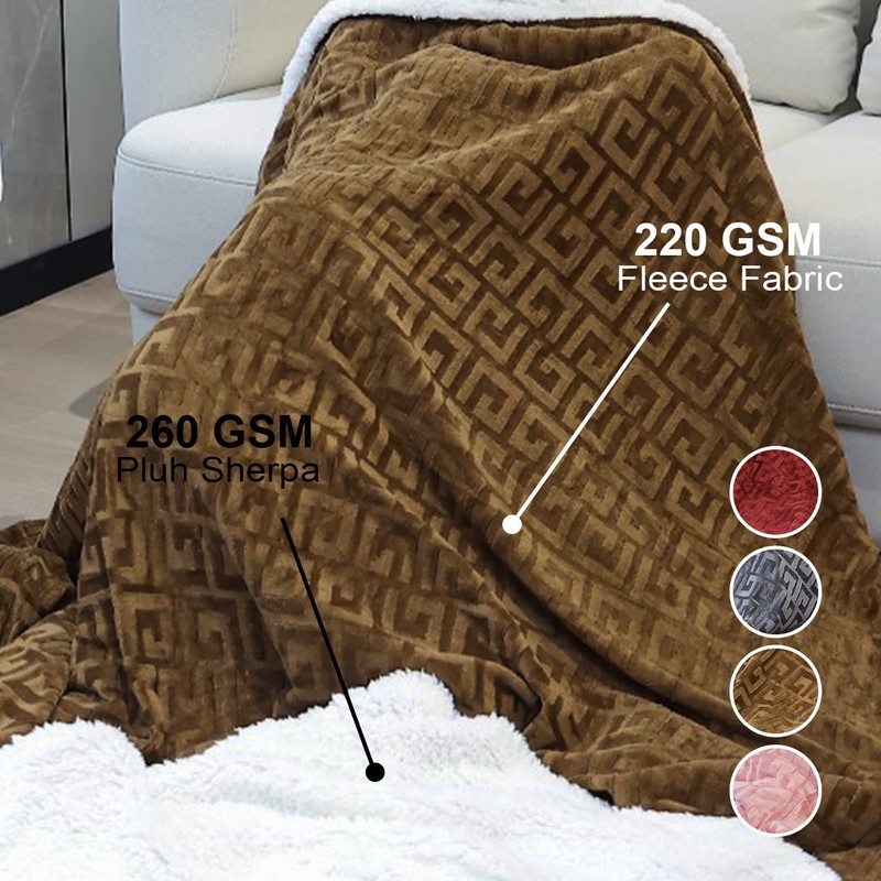 CMY Reversible Sherpa Soft Warm Large Sofa Bed Extra Soft