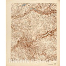 Historic Pictoric Map : Yosemite, Calif., 1938, Vintage Wall Art : 37in x 44in
