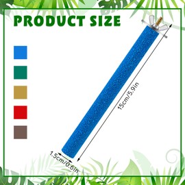 10 Pieces Bird Perch Stand Parrot Stand Paw Grinding Stick Parrot Perch Rough Surfaced Bird Cage Stand Colorful Wooden Parakeet Perch Toys for Cockatiels Cage Accessories