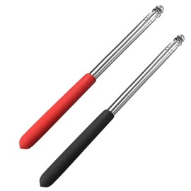 Pack of 2 1.6 m Telescopic Flagpole, Handheld Telescopic Flagpole, Stainless Steel, Extendable Flag Pole for Teachers, Travel Guides (Random Colour)
