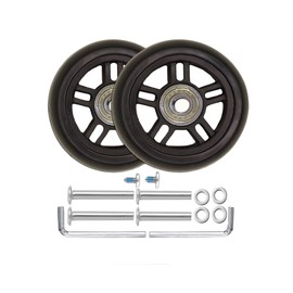 Suitcase Wheels Replacement Wheels Rubber Wheels 1 Pair 70 x 22 x 8 mm Mute Luggage Suitcase Replacement Wheels for Samsonite Trolley Hard Case Wheels with Metal Axles Replacement Parts