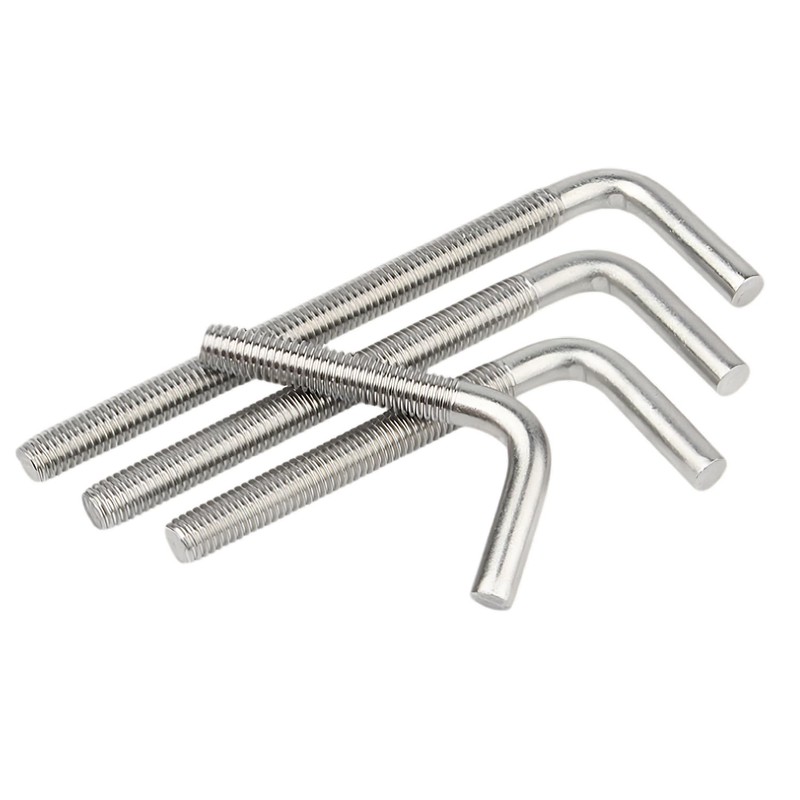 20 Pack M6x40mm L Shaped Foundation Bolt with Washers and
