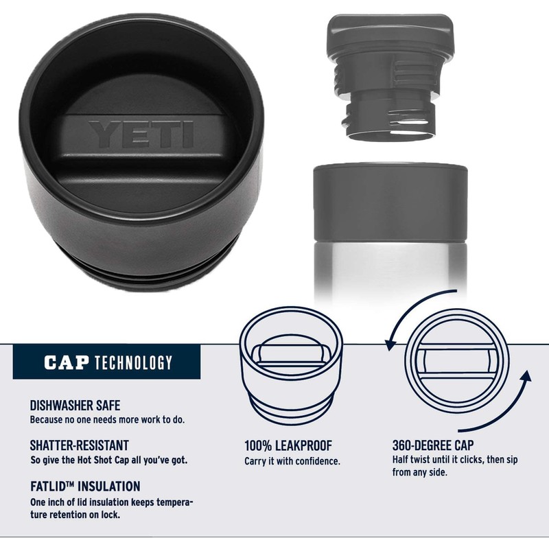 Yeti Rambler Vacuum Insulated Stainless Steel Hotshot Bottle, Sharptail Taupe,