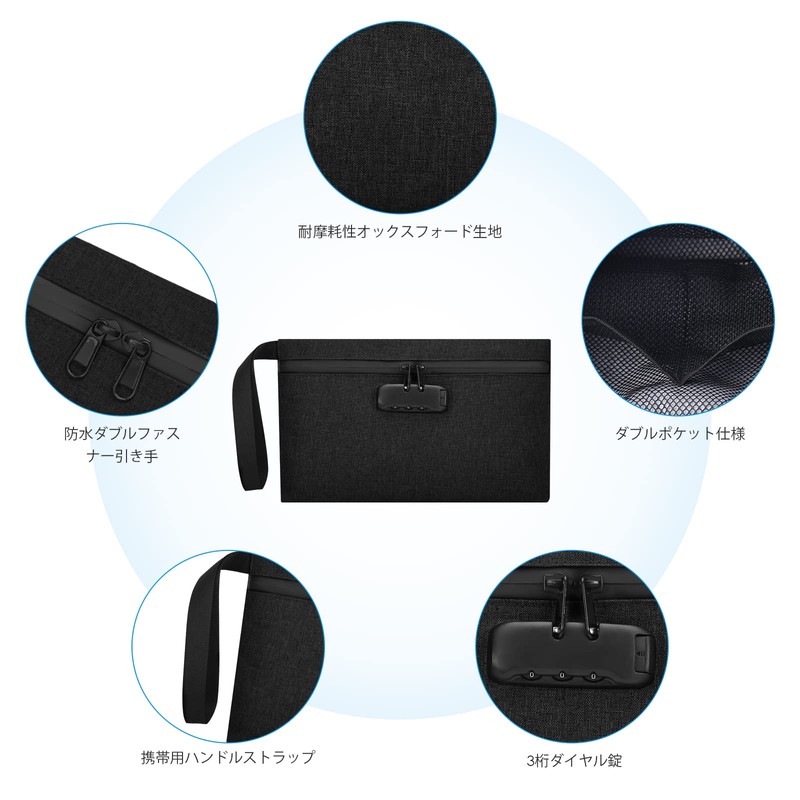 Security Key Box, Lock Pocket, Bag with Lock, Folder, Storage