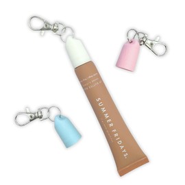 Generic Summer Friday Keychain Cap for Summer Fridays Lip Balm Key Chain Lid Cap Keychain for Summer Fridays Holder Keychain Lip Balm (Pink (3 Pack)), Small