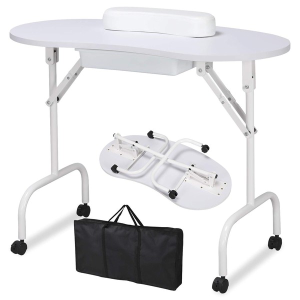 Yaheetech Yaheetech 37-inch Portable & Foldable Manicure Table Nail Desk