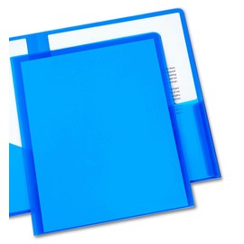 Avery Translucent Two Pocket Folder, Water Resistant, Holds up to 20 Sheets, 1 Blue Folder (47811)