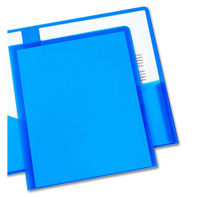 Avery Translucent Two Pocket Folder, Water Resistant, Holds up to