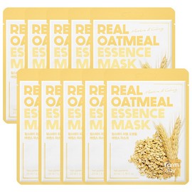 Farmstay Real Oatmeal Essence Mask, 1 Pack, 10 Packs / 팜스테이 리얼 오트밀 에센스 마스크, 1개, 10개입