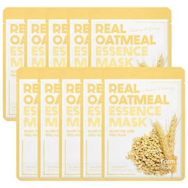 Farmstay Real Oatmeal Essence Mask, 1 Pack, 10 Packs / 팜스테이 리얼 오트밀 에센스 마스크, 1개, 10개입
