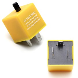 iJDMTOY 3-Pin CF-14 CF14 EP35 Speed Adjustable Strobe/Flash/Blink LED Flasher Relay Fix for Upgrading Incandescent Turn Signal Light Bulbs to LED Lights