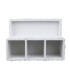 WHITE FLORAL BATHROOM TRAY for COUNTERTOP organizer for bathroom