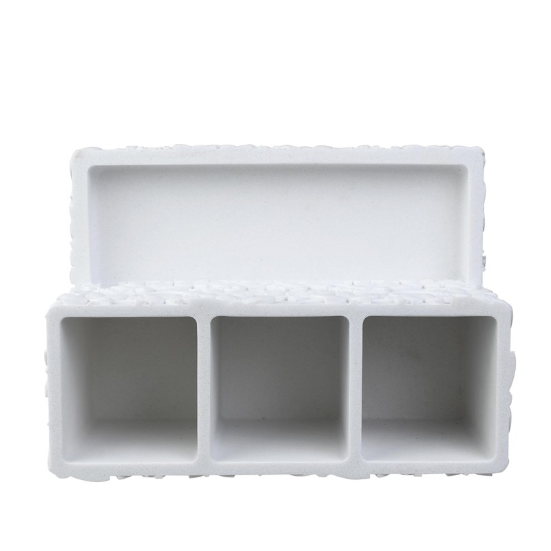 WHITE FLORAL BATHROOM TRAY for COUNTERTOP organizer for bathroom