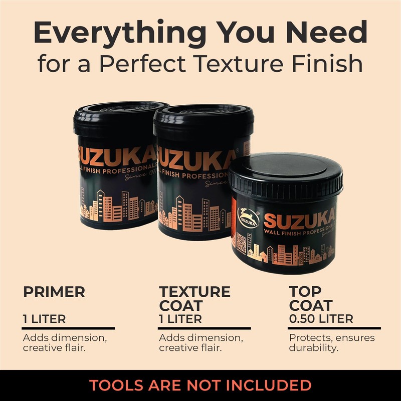 SUZUKA Strato Texture Paint SVL-404, Limewash Effect, Matte Wall -