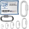 2 pcs 10-mm V4A Stainless Steel Screw Carabiner Short Straight