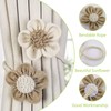 UFURMATE Sunflower Curtain Tiebacks, 2Pcs Drape Rope Ties Boho Style