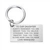 TGCNQ Our Daughter Gifts from Mom and Dad, Inspirational Key