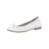 MARCO TOZZI Ladies Leather Bowknot Ballet Flats, white 1