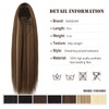 BARSDAR Drawstring Ponytail Extensions - 16 Inch Short Straight Drawstring