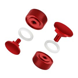 Welding Hood Fasteners, Aluminum Alloy Welding Hood Helmet Pipeliner Fasteners with Non-Slip Silicone Washer, Durable Welding Hood Accessories, Red