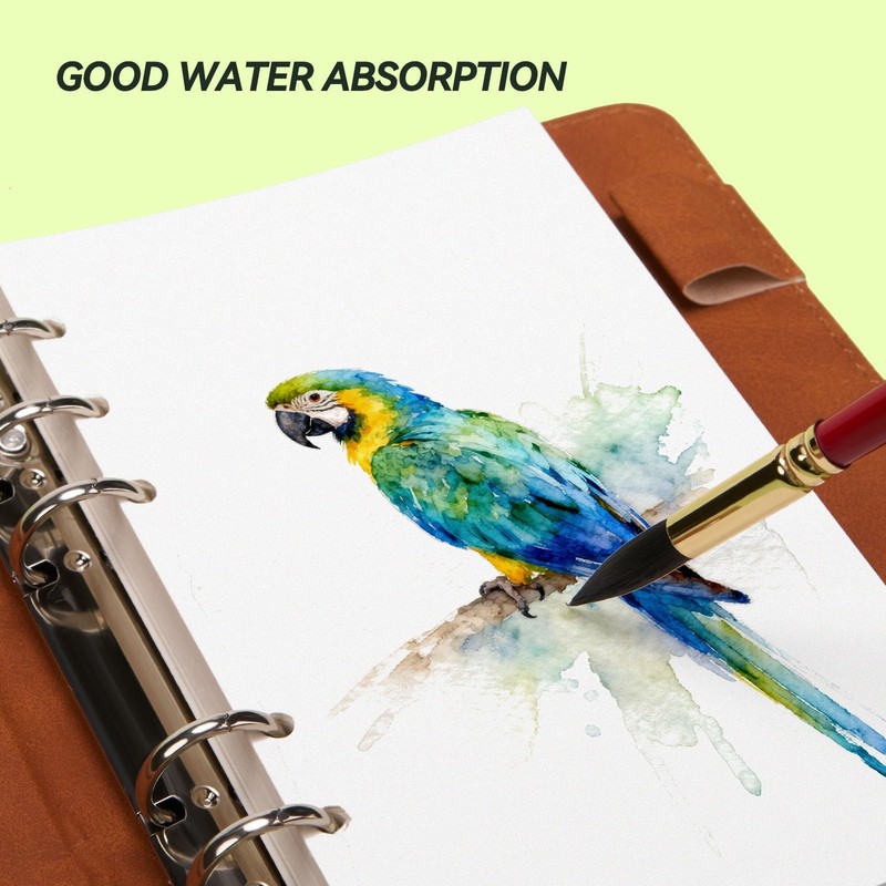 Lightwish Watercolor Sketchbook Refillable 100% Cotton, 300gsm (140lb) - 6.69"
