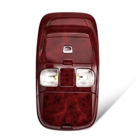 Front LED Overhead Dome Light Console Storage Assembly Interior Compatible with Ram 1998-2002 1500 2500 Ram 3500 Replaces SN96TL2AA SN94TL2AA L0021202 55350657 (Peach Wood)