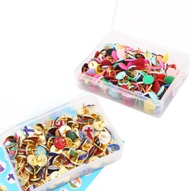 100 Pcs National Flag Push Pins and 300 Pcs Colored Thumb Tacks Round Head Thumbtack Steel Point Decorative Tacks for Corkboards Map Posters Photos Calendar Bulletin Board Craft Pins