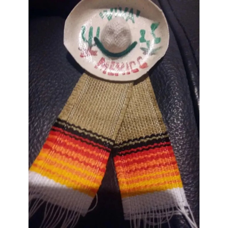 12 Sombrero Charro Con Sarape Adorno 5 Cm Mexico