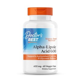 Doctor Best Ácido Alfa Lipoico 600mg Antioxidante Alpha Lipoic Acid Cápsulas Veg Suplemento Vegano Fórmula Natural Científicamente Probada