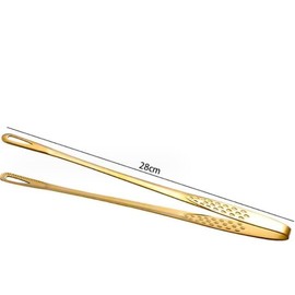 ASEANAO Kitchen Tweezers Grill Tongs, Stainless Steel Cooking Tweezer Tongs, 11 inch Golden