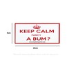 Gay Pride Novelty Bumper Stickers Keep Calm Fancy a Bum