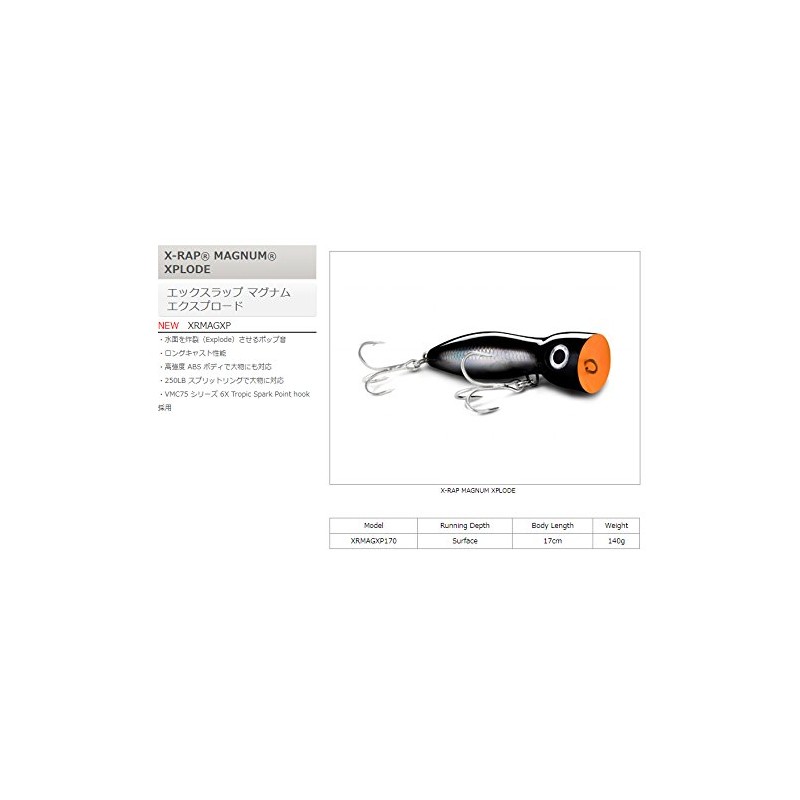 Rapala Popper X Wrap Magnum Explode 17 cm 140g Glasghost