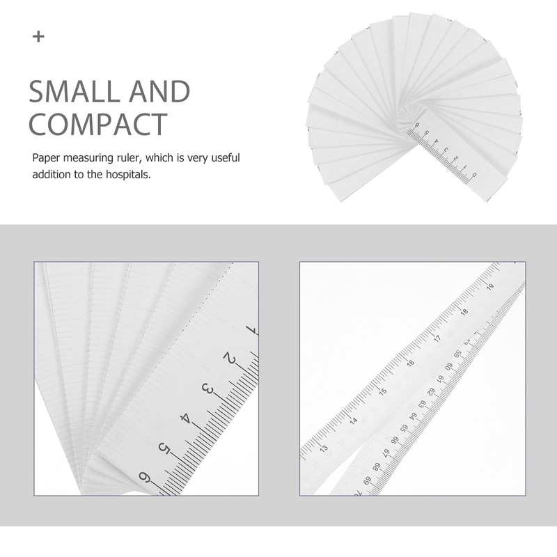 DOITOOL Disposable Paper Measuring Ruler of 100 Pieces for Head