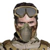 Yzpacc Airsoft Mask with Glasses, Foldable Half Face Airsoft Mesh