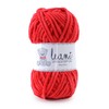 LEAMI Chenille Soft Yarn Plain 136 Red (100 g/120 m)