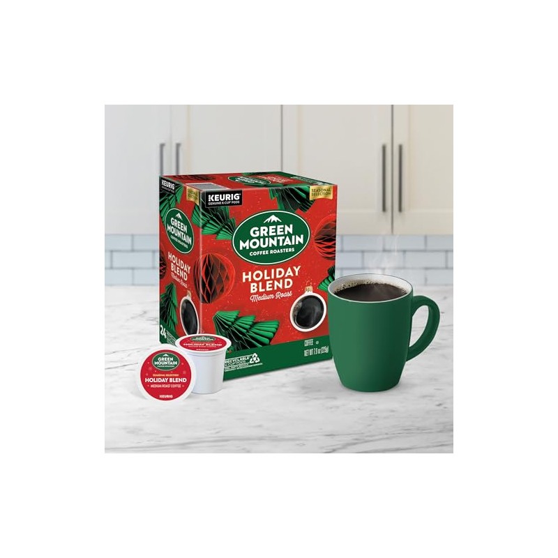 Green Mountain Coffee Roasters Holiday Blend, Keurig Single Serve K-Cup