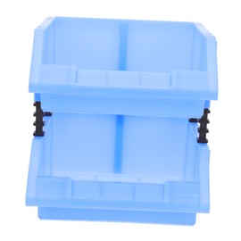 SHINEOFI 1 Set Nesting Plastic Storage Bins Durable Parts Storage Boxes for Organized Workspace Wall Mountable Design Easy Installation for Tools and Home Supplies Blue