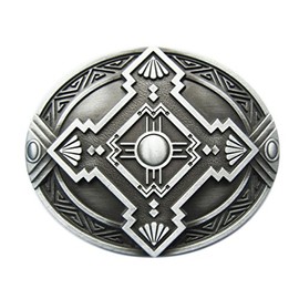 Schnalle123 Belt Buckle Celtic Celtic Shield Viking Cross 3D Look for Interchangeable Belt Buckle Buckle Model 243, silver