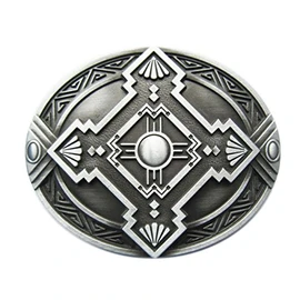 Schnalle123 Belt Buckle Celtic Celtic Shield Viking Cross 3D Look for Interchangeable Belt Buckle Buckle Model 243, silver