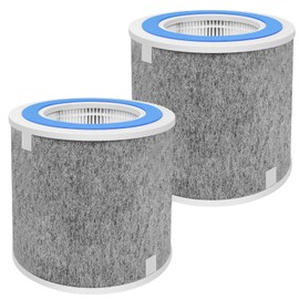 HP102 Replacement Filter for Shark HP152 HP100 HP102C HP102PET HP105 HP130 HP132 HC450 HC450C HC451 HC452 HC452C HC455 UA455 Purifier, True HEPA Odor Lock, HE1FKBASMB HE1FKPET HE1FKBAS 2 Pack