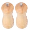 2pcs Wood Salt and Pepper Grinder Adjustable Coarseness Wooden Pepper