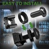 M6 Rack Mount Cage Nuts and Screws Kit with Washers