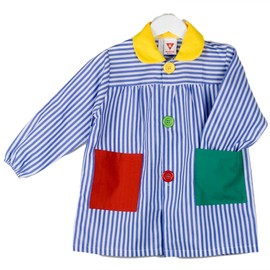 Klotzz children's painting apron for kindergarten. Striped Craft Coat Baby - boys. -