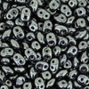 Czech Two-Hole Seed Beads 5.5x2.5mm SuperDuo Jet Hematite 24gram