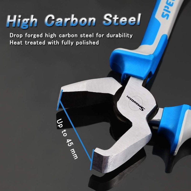 SPEEDWOX Drop Jaw Glass Breaking Pincer 8 Inches Professional Pliers