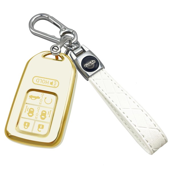 JUNJIAWU for Honda Odyssey 7 Button Key Fob Cover with