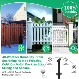 100PCS Nylon Universal Cable Tie Buckle with Dual-Side Gear, Foldable Quick Fix Heavy Duty Zip Ties with Pin & Button, Strong Easy Use Multipurpose Cable Tie Buckle Zip Tie for Car Daily Repair