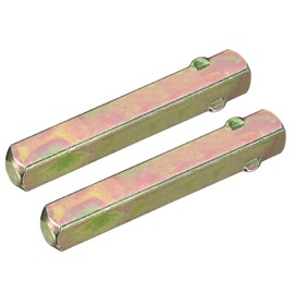 sourcing map 2Pcs Door Knob Spindle, Spare Door Handle Spindle Bar, 55mm Long Door Spindle Replacement Door Handle Parts for 7mm Thick Doors, Gold