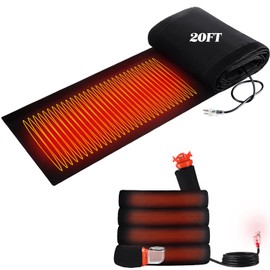 Glooglitter 15 ft RV Heated Sewer Hose Cover RV Sewer Hose Kit -20°F Rvs Heated Waste Discharge Hosepipe, Heating Sleeve for Rvs Camper Accessories, Not Including Hosepipe(Black)