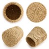 BSTKEY Handmade Rattan Woven Pencil Holder Desk Organizer, Multifunctional Stationery